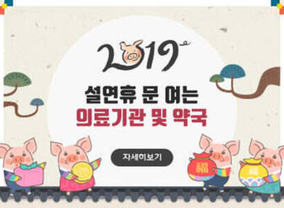 2019 설연휴 문여는 의료기관 및 약국, 자세히보기