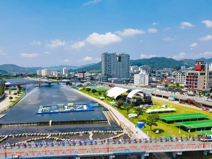 2022년 제15회 정남진 장흥 물축제 물축제 전 현장 사진 입니다.