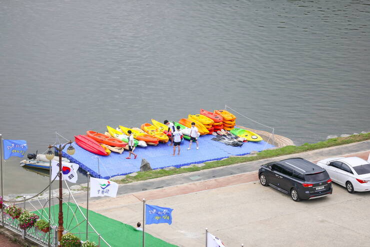 2019년 개막일 전날 물축제 현장사진(카누)