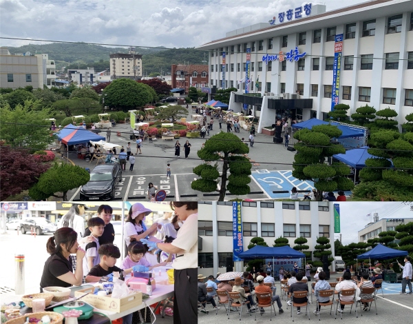 장흥군농어촌신활력센터는 5월 27일 장흥군청 앞 광장에서 제1회 멍석을깔아주겠소 버스킹공연과 문화나눔장터 장흥로플프마켓을 개최했다.